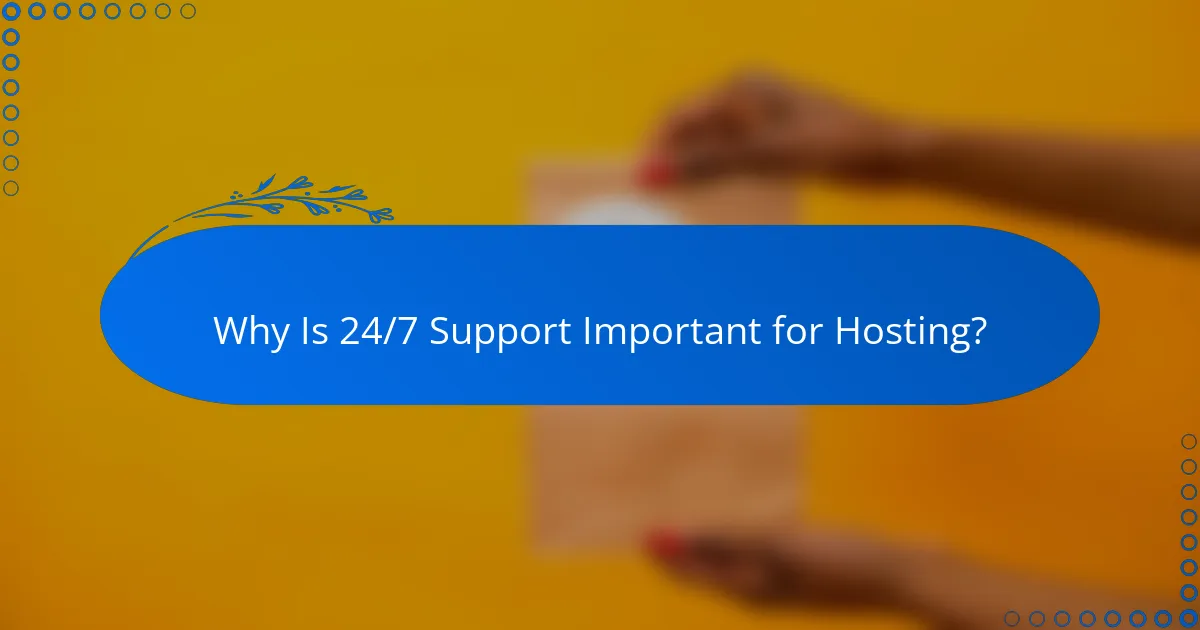Why Is 24/7 Support Important for Hosting?
