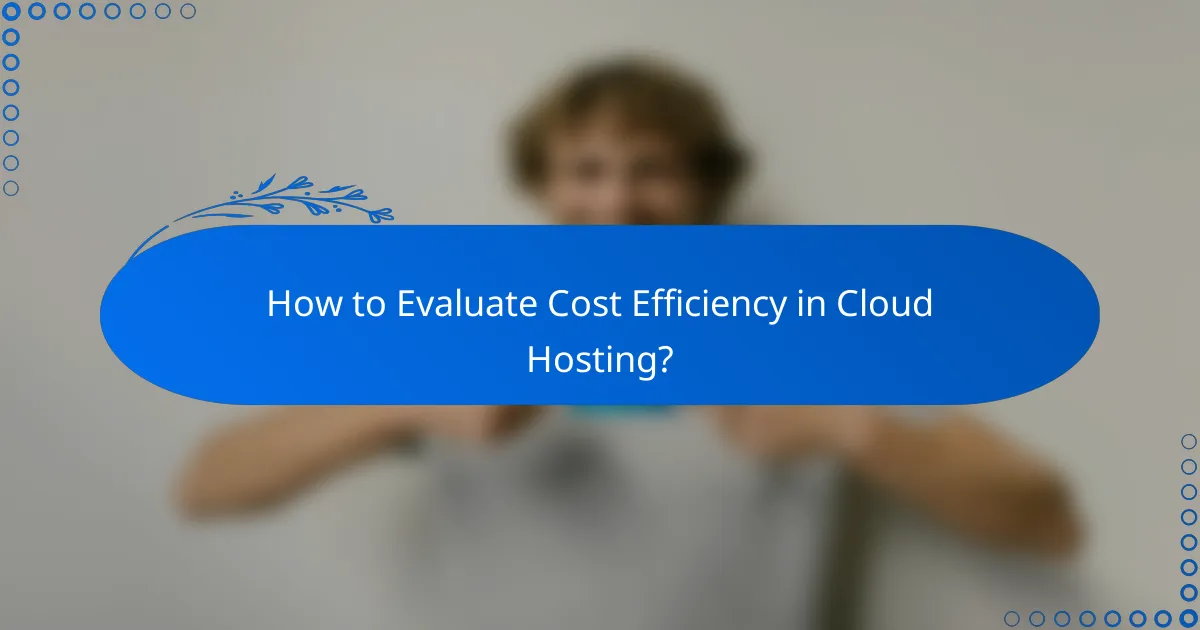 How to Evaluate Cost Efficiency in Cloud Hosting?